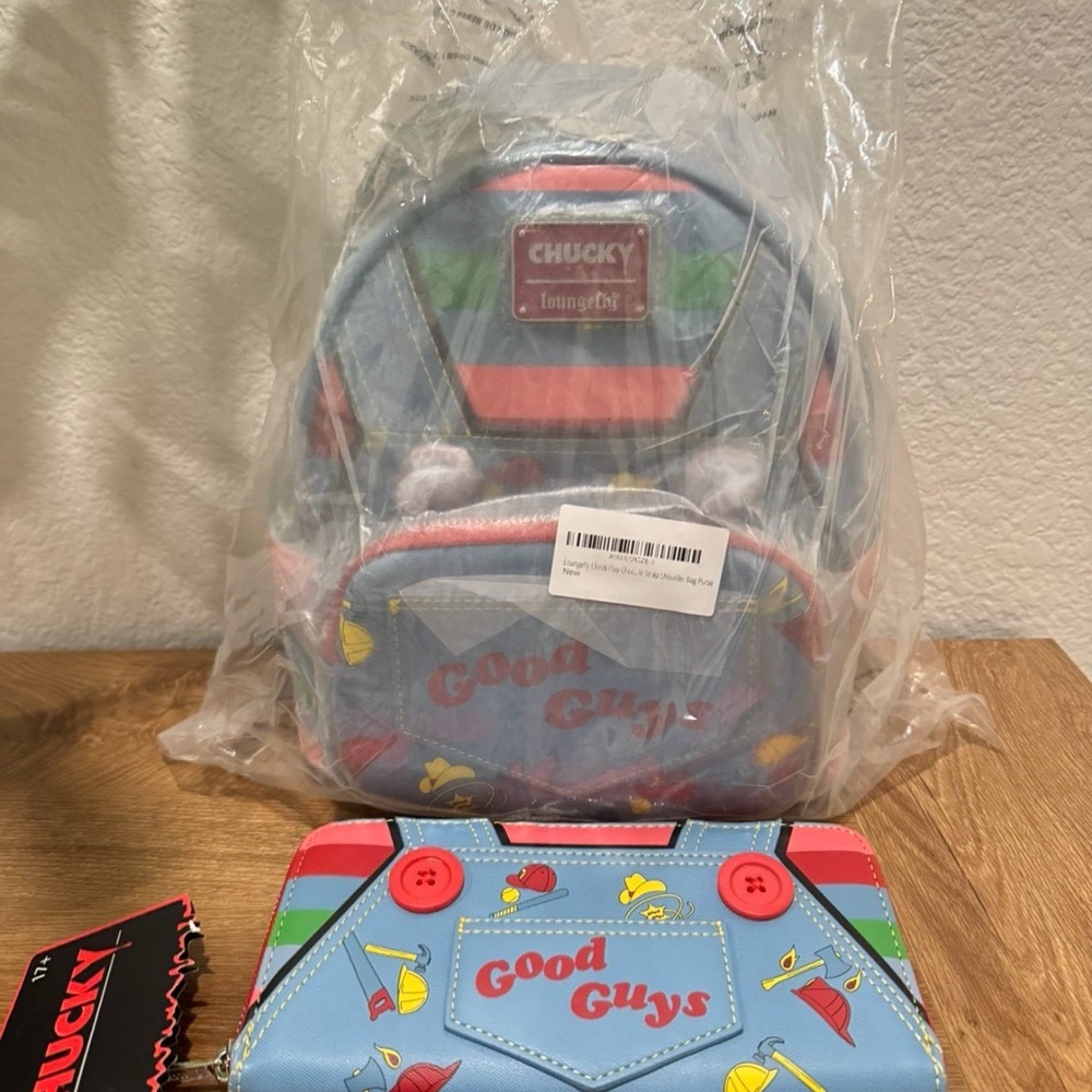 Loungefly Chucky Good Guys Backpack - Blue and Red